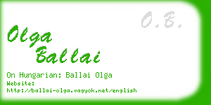 olga ballai business card